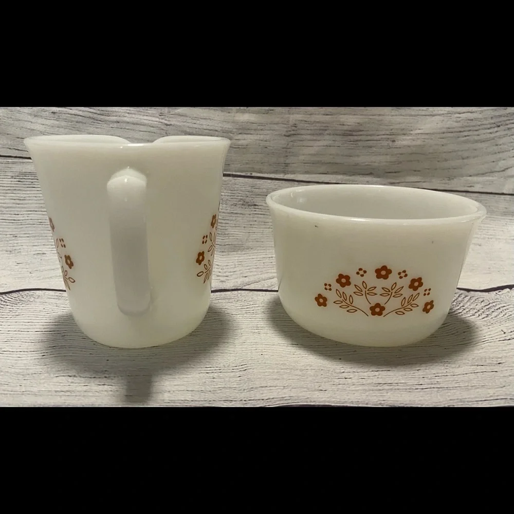 Pyrex Corning Summer Impressions CreamerSugar Bowl